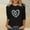 Black#valentines day clothing for women, variant on Women St. Patrick's Day Clover Heart Tee - 3/4 Sleeve Buffalo Plaid Leopard Funny Shamrock Graphic Top White,S