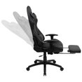 thumbnail image 6 of Bowery Hill Leather Racing Reclining Gaming Chair in Black and Gray, 6 of 12