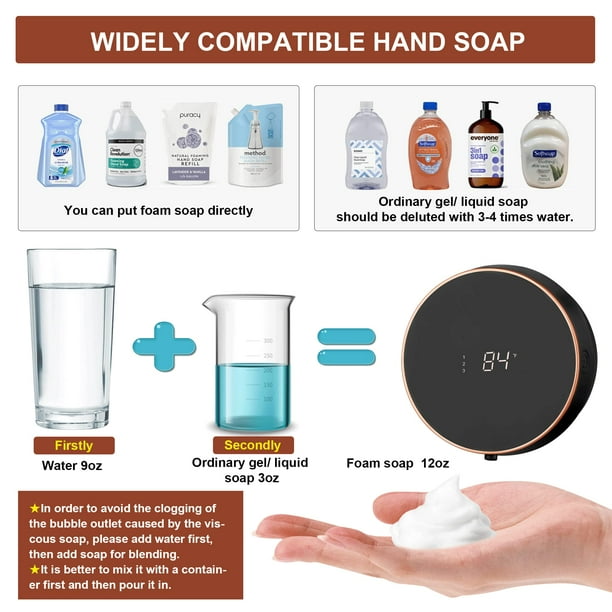 Wall mounted foaming 2024 hand soap dispenser