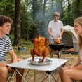 thumbnail image 4 of Hioecau Grilled Chicken Plate Even Heat Distribution Juicy Meat Folding Design Dishwasher Safe Grill Rack Poultry Roasting Accessory, 4 of 7