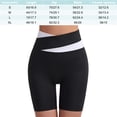 thumbnail image 2 of Pantalones cortos de mujer Minnieouse Push Cintura alta Leggings yoga elástico sin costuras Blanco y negro S, 2 of 6