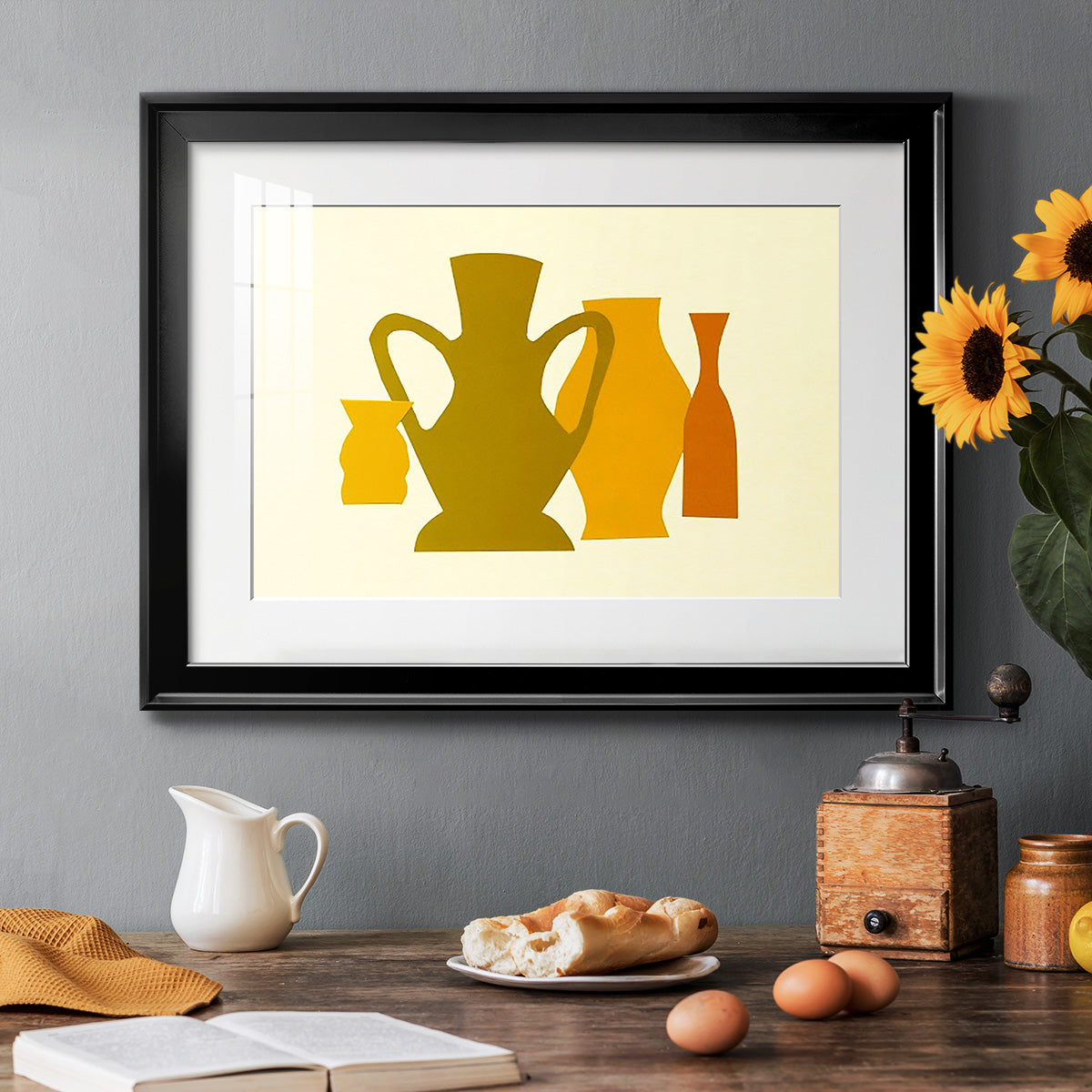 Posing Pottery I Premium Framed Print - Ready to Hang