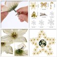 thumbnail image 2 of 120 Uds. Decoraciones de flores para árbol de Navidad, adornos de árbol de Navidad rojos para decoración de árbol de Navidad para fiestas navideñas, 2 of 5