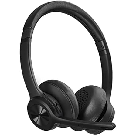 Bluetooth Headset V5.2, Wireless Headphones with Noise Cancelling Microphone, On Ear Wireless Headset for Cell Phones Laptop Computer