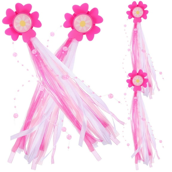 LOLIPPYY 4-Pack Colorful Bike Streamers Tassels for Handlebar and Scooter Accessories, Decorative Ribbons for Kids and Adults