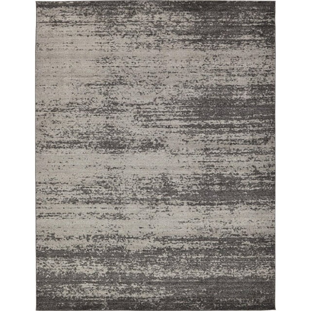 Unique Loom Del Mar Tonal Design Rug 10' x 13' Rectangle Dark Gray/Light Gray