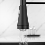 Pull-Down Kitchen Faucet With Dual Function Sprayhead In All-Brite Spot Free Stainless Steel With LED Black