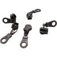thumbnail image 2 of YKK Zipper Repair Kit Solution 5 Zipper Heads - Sliders with Pulls #5 Brand Donut Style Pulls - 5pcs with Top and Bottom Stoppers (Antique Brass), 2 of 4