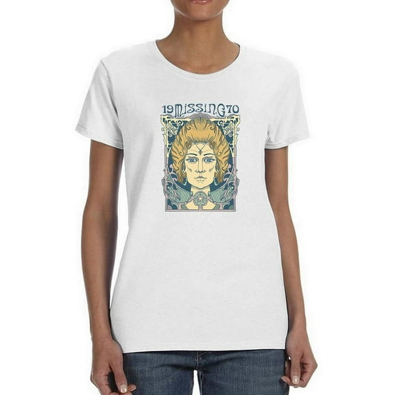 Missing 1970 Shaped T-Shirt Women -Image by Shutterstock, Female XX-Large