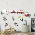 thumbnail image 4 of Cartoon Panda Wall Stickers Watercolor Christmas Tree Vinyl Stickers Snow House Snowflake Wall Decals DIY Nursery Winter Art Decor, 4 of 9