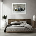 thumbnail image 3 of Stephen Chambers 32x25 White Modern Wood Framed Wall Art Titled - Jaguar D Type 1, 3 of 6