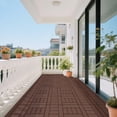 thumbnail image 4 of 44 Packs 12x12 Inch Brown H-Style Interlocking Deck Tiles 0.8" Thick PP DIY Floor Tiles for Indoor Outdoor Porch Poolside Backyard Balcony, 4 of 10