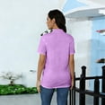 thumbnail image 3 of fatyb Womens Mock Neck Short Sleeve Tops Slim Basic Tee for Women Casual Going out Summer Tunic Shirts, 3 of 6