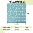 thumbnail image 2 of Blue Cartoon Unicorn Rainbow Cloud Pattern Square Fitted Tablecloth with Elastic Edge,Square Table Cover,Washable Elastic Table Cover for Home Kitchen Party Decor 36"x36", 2 of 6