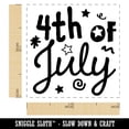 thumbnail image 2 of July 4th Independence Day Patriotic Cute Text Self-Inking Rubber Stamp Ink Stamper - Black Ink - Small 1 Inch, 2 of 7