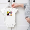 thumbnail image 5 of Retro MTV Colorful Shapes Logo Romper Boys or Girls Infant Baby Brisco Brands 18M, 5 of 6