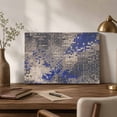 thumbnail image 5 of Abstract Blue Grid Canvas Wall Art, Minimalist Gray Pixelated Blocks Geometric Wooden‑Stretched Canvas Print Artwork, Home Wall Decor for Living Room Bedroom Office 14"Lx11"W, 5 of 9