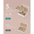 thumbnail image 4 of SONGMICS Joyero, Organizador de Joyas de 2 Capas, Joyero de Viaje, Almacenamiento de Aretes Versátil y Portátil, para Accesorios Más Grandes, Regalos para Mujeres y Niñas, Blanco Nube UJBC166W01, 4 of 5