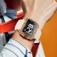 thumbnail image 5 of SMAEL Multiple Colors Square Digital Sports Watch Waterproof Silicone Wrist Watch for Men, 5 of 5