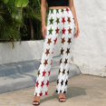 thumbnail image 4 of Colored Stars on White Background High Waisted Casual Flared Trousers Summer Home Pants Gift Street Fashion Night Club Big Size Trousers, 4 of 5