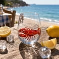 thumbnail image 3 of SLYNSHome Stemless Wine Glass Sea Animals Printed Design, Clear Coastal Nautical Tumbler For Wine Water, Ocean Lover Home Bar Decor, 3 of 6