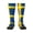 1 Black, variant on Swedish Flag Knee High Socks for Women Long Leg Warmers Socks