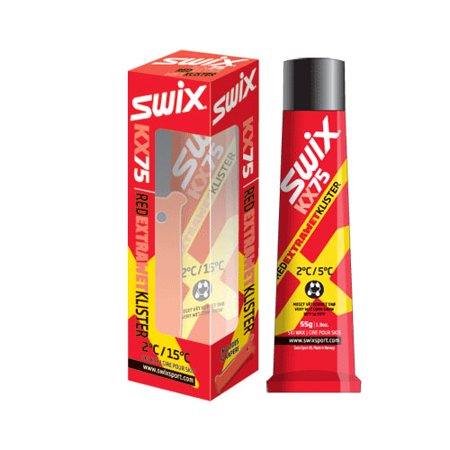 Nordic Ski Waxing - Swix KX75 Red Extra Wet Klister Nordic XC Wax 55g