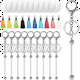 thumbnail image 1 of Kit para Hacer Llaveros: Llaveros DIY, 10 Varillas para Llaveros con Cuentas, 10 Borlas, 10 Espacios en de Acrílico, Kit para Hacer Llaveros con Dijes, 1 of 5