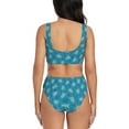 thumbnail image 3 of Rocae Sea Turtle for Bikini Set for Women Two Piece Sexy High Swimsuits Split Crossover Bikini Medium, 3 of 9