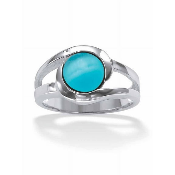 PalmBeach Jewelry 14-Piece Interchangeable Ring Set with Genuine and Simulated Stones in .925 Sterling Silver