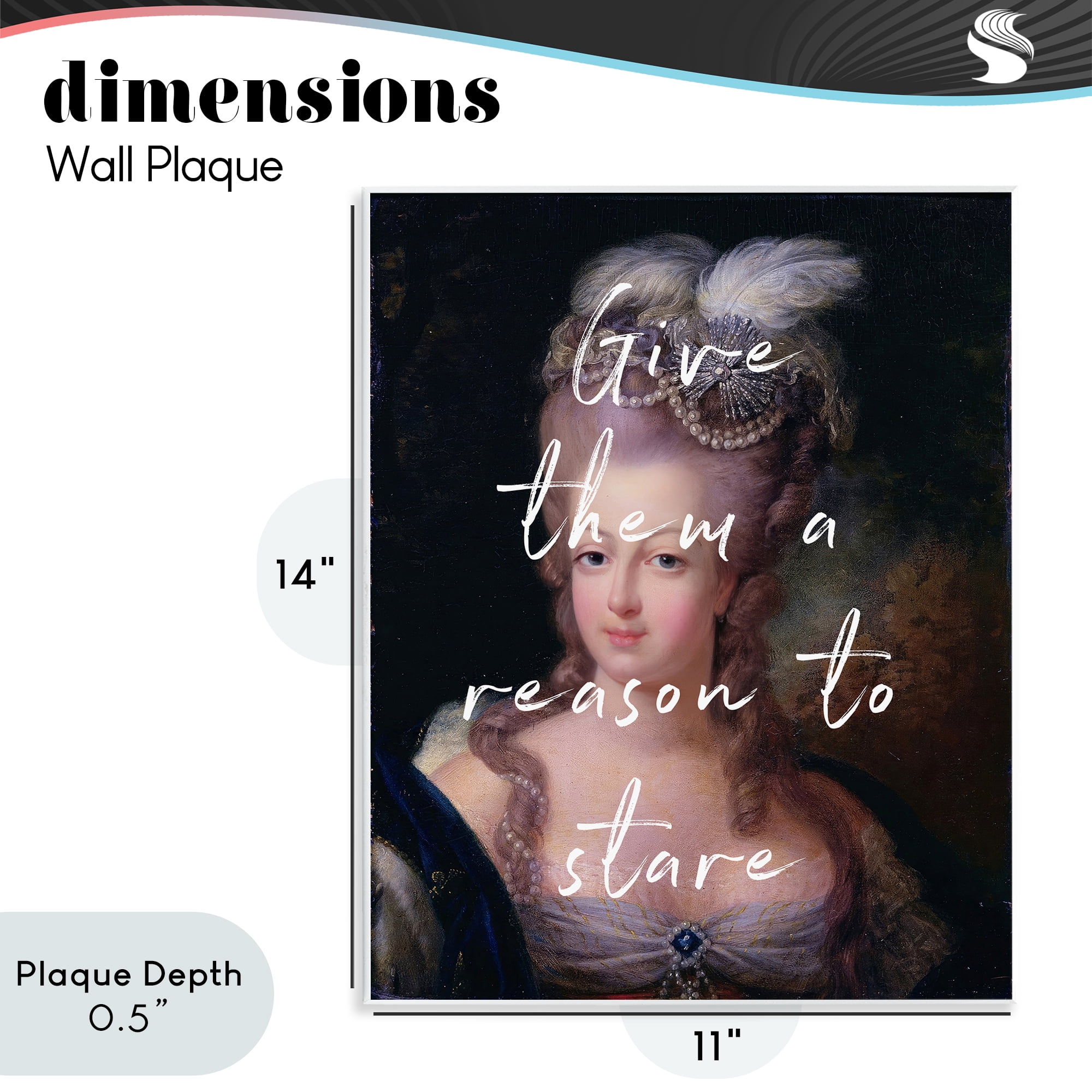 Stupell Industries Give Them A Reason To Stare Wall Plaque Art, design by Tina LeCour