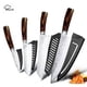 thumbnail image 1 of Juego de 4 Cuchillos de Cocina con Cuchillos Japoneses de Acero Inoxidable Alemán de Varios Tamaños, Cuchillos Ultra Afilados para Cortar, Rebanar y Cortar (Patrón Martillado Irregular), 1 of 7