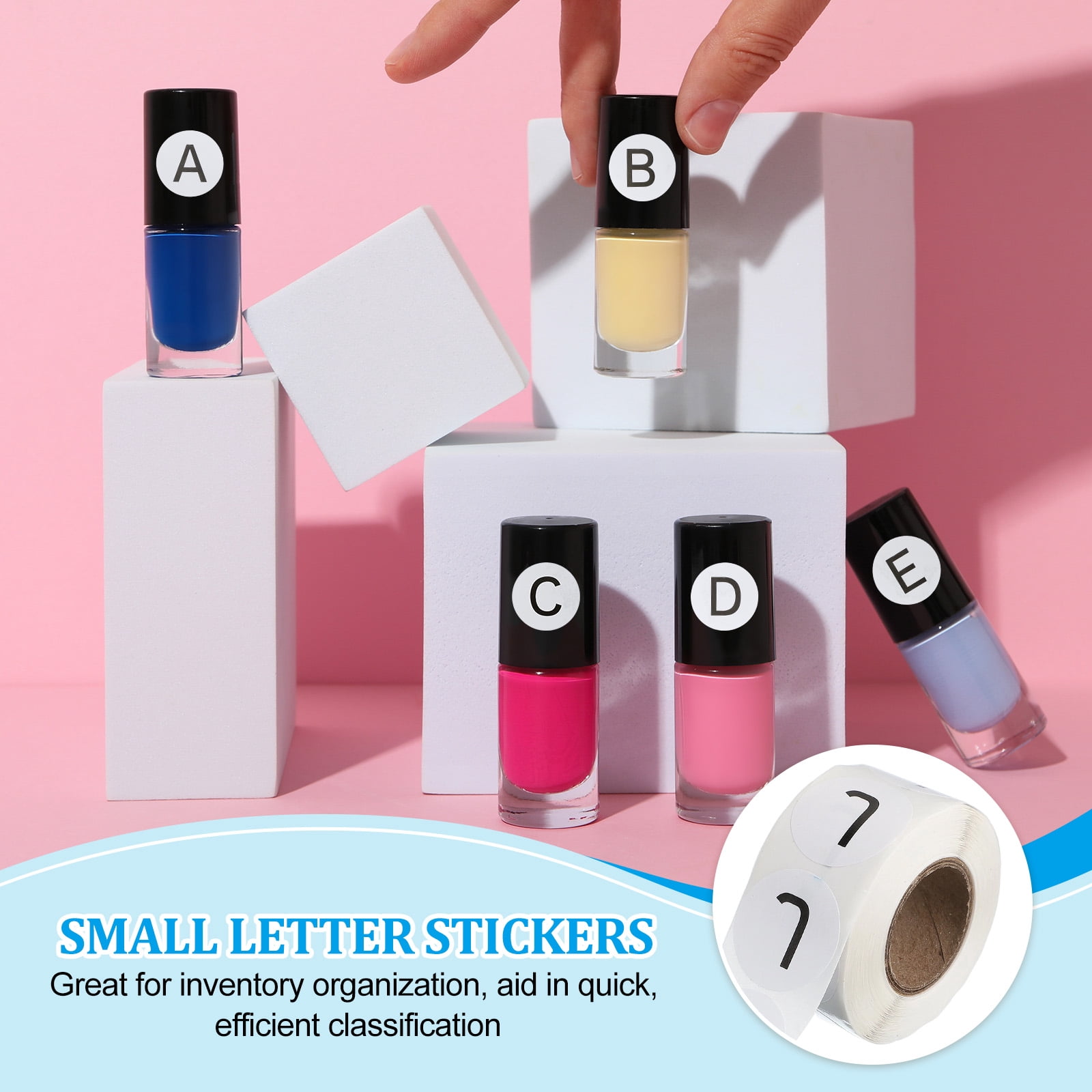 Uxcell 1" Round Letter J Stickers, Self-Adhesive Alphabet Stickers for Organization Storage Inventory 4 Rolls