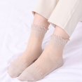 thumbnail image 2 of UJNDER Women's Lace Socks Low Cut Dress Ankle Boat Socks for Women Fashion Wear Beige, 2 of 4