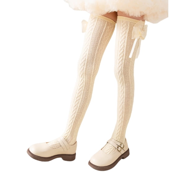 Comfortable Knee Length Socks for Girls Soft & Breathable Girls Thigh High Socks Cotton Sock Suitable for 4-12 Year