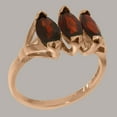 thumbnail image 2 of LBG British Made 9k Rose Gold Natural Garnet Womens Anniversary Ring - 33 size options - Size 10, 2 of 5