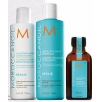 Moroccanoil Repair Essentials Gift Set (Moisture Repair Shampoo 8.5oz, Moisture Repair Conditioner 8.5oz, Original Treatment 1.7oz)