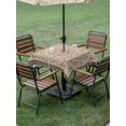 thumbnail image 5 of Square Outdoor Tablecloth with Umbrella Hole Bohemia Outside Table Cloth Waterproof Patio Table Cover Retro Farmhouse Ethnic Flowers Pattern Boho Zipper Tablecloths for Picnic Camping 54x54 Inch, 5 of 8