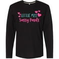 thumbnail image 3 of Inktastic Little Miss Sassy Pants, Hearts - Pink Blue Long Sleeve T-Shirt, 3 of 5