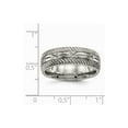 thumbnail image 6 of Grey Titanium Ring Band Wedding Comfort Polished diamond-cut, 6 of 6