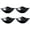 Black, variant on Fancy Plastic Bowl, 4 Square Household Soup Bowls,Serving Bowls Containers for Parties, Snack, Buffet, Chips