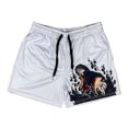 thumbnail image 1 of Japanese Anime Shorts Baki Haman Print Male Streetwear Beach Shorts Casual Loose Men Elastic Waist Black Shorts, 1 of 4