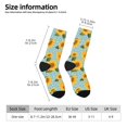 thumbnail image 2 of Cauagu White Polka Dot Sunflower Print Crew Socks for Women and Men,Adult Athletic Running Socks 1-Pair Sports Socks Work Gear Socks with Moisture Wicking, 2 of 6
