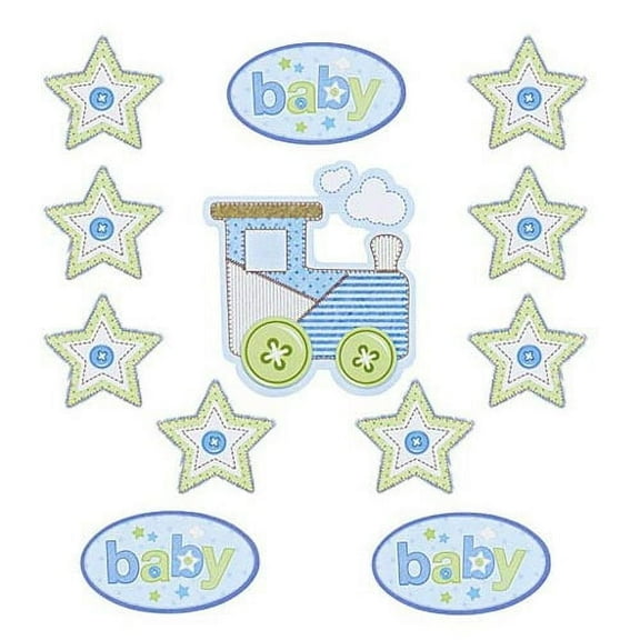 Baby Shower 'Carter's Baby Boy' Paper Cutouts (12ct)