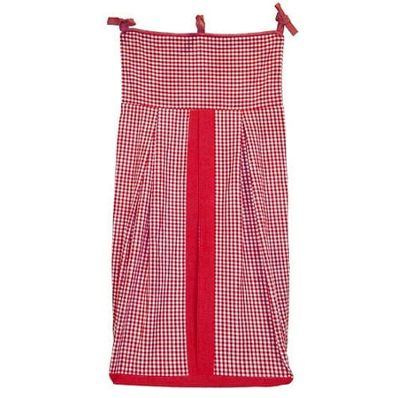 Seed Sprout Basics Gingham Diaper Stacker, Red