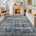 thumbnail image 6 of KOKEBREN 10x13ft Vintage Area Rugs for Living Room Bedroom Dining Room Office Foldable Indoor Carpet,Blue, 6 of 9