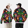 thumbnail image 3 of KLL Traditional Floral Polish Print Men's Women’s UPF 50+ Sun Protection Outdoor Hoodie Jacket Long Sleeve Fishing Hiking Performance Shirt-X-Large, 3 of 6