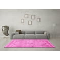 thumbnail image 3 of Ahgly Company Indoor Square Medallion Pink Traditional Area Rugs, 5' Square, 3 of 4