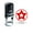 Red Ink, variant on Round Self Inking Kids Teacher Stamp STAR Personalized Custom Shiny 20mm Rubber Mini Stamp