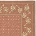 thumbnail image 3 of SAFAVIEH Courtyard Charles Floral Indoor/Outdoor Runner Rug, Rust/Sand, 2'7" x 8'2", 3 of 5